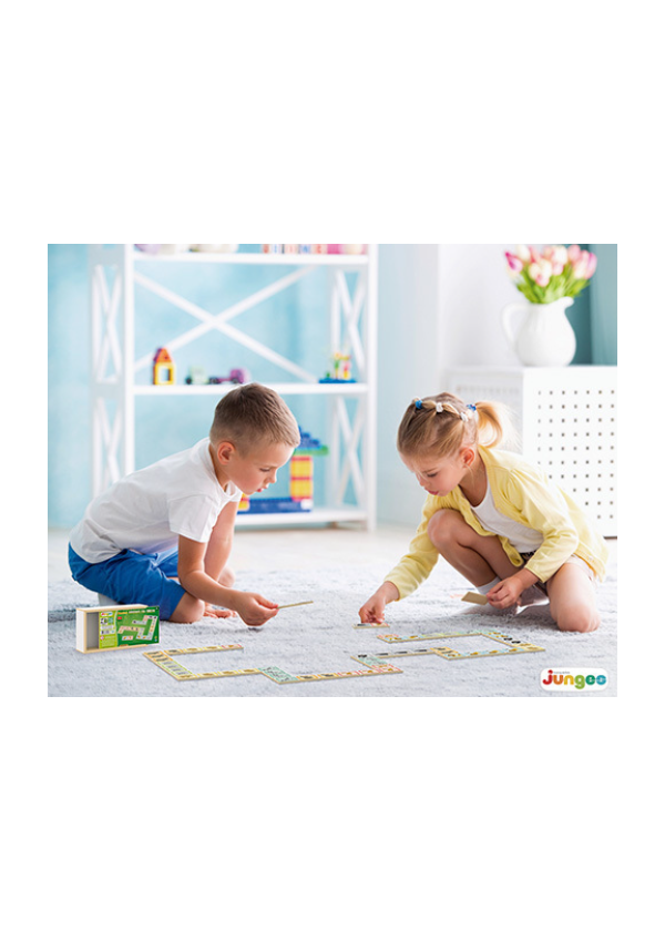 02 domino animais da selva diversao educativa com junges brinquedos