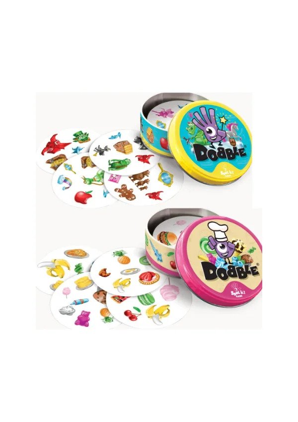 imagem com duas caixinhas do brinquedo dobble junior