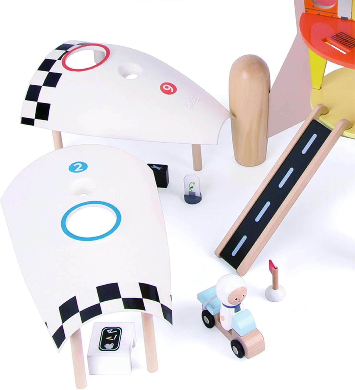 foguete interativo em madeira classic world para criancas a partir de 3 anos 13